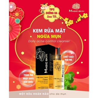 Kem Rửa Mặt Ngừa Mụn Magic Skin Chiết Xuất Từ Rau Má