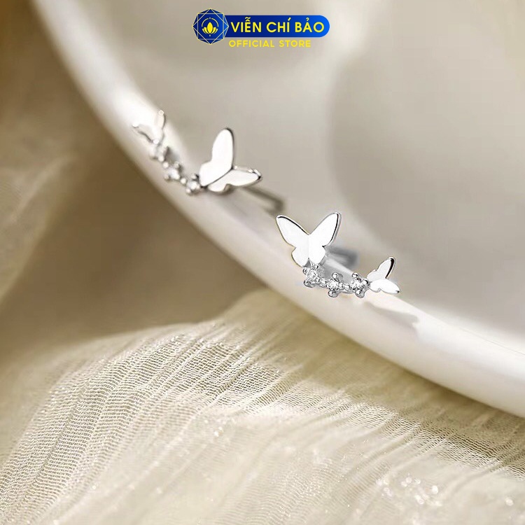 Bông tai bạc nữ hồ điệp chất liệu bạc S925 thời trang phụ kiện trang sức nữ trẻ trung Viễn Chí Bảo B400753