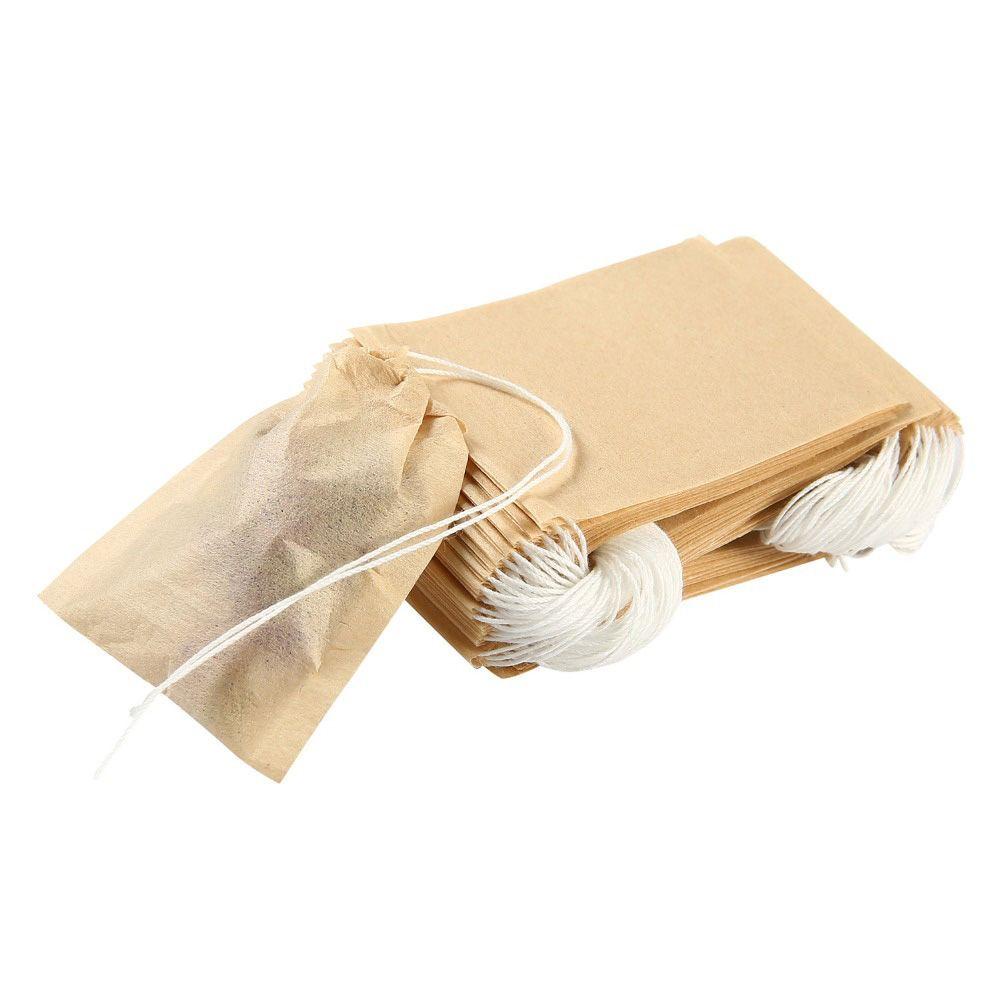Set 50 / 100 Túi Lọc Trà Bằng Giấy Tự Nhiên Thân Thiện Với Môi Trường Dùng Một Lần