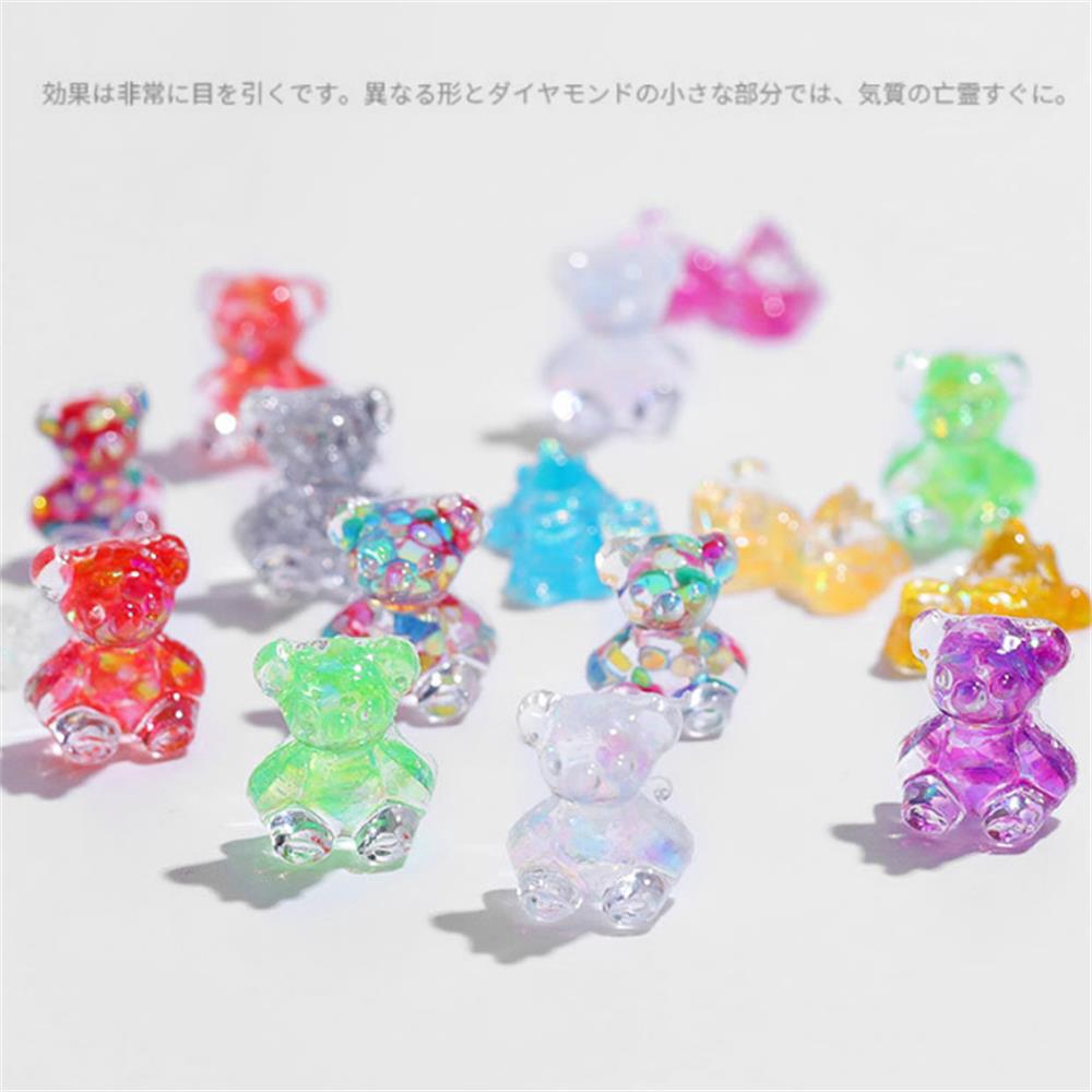 [Hàng mới về] Set 3 phụ kiện đính móng tay trang trí nghệ thuật 3D hình gấu xinh xắn