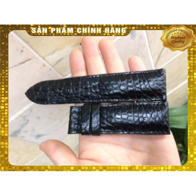 Thẻ BH 12 Tháng -  Dây ĐH 2 Mặt Da Cá Sấu Màu Nâu Size 24 . Hàng Cao Cấp, xịn, Rẻ, Đẹp