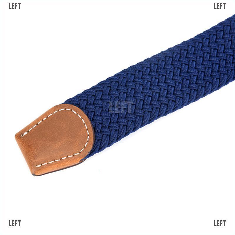 Thắt Lưng Vải Canvas Bện Co Giãn Có Khóa Cài Trái Cho Nam