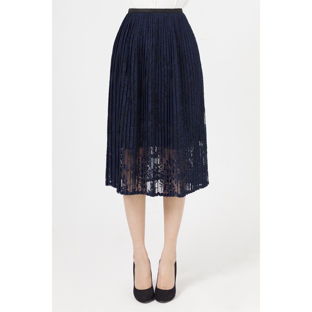 Chân váy dập ly LAMER L62L20Q002 (Đỏ/xanh than) | BigBuy360 - bigbuy360.vn