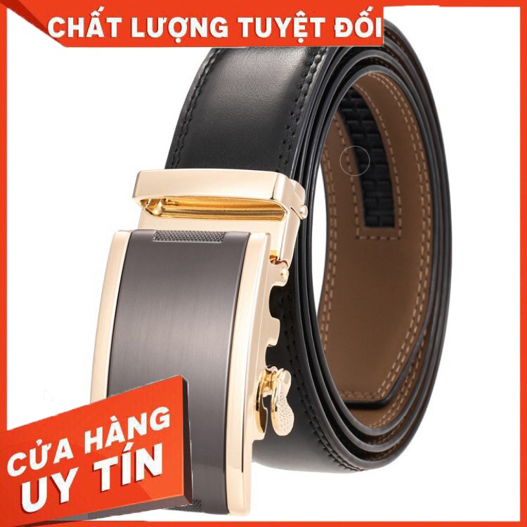 HÀNG CAO CẤP -  Thắt Lưng Nam Da Bò TL02 Khóa Tự Động Mang Phong Cách  Trẻ Trung Hiện Đại  - Hàng Cao Cấp