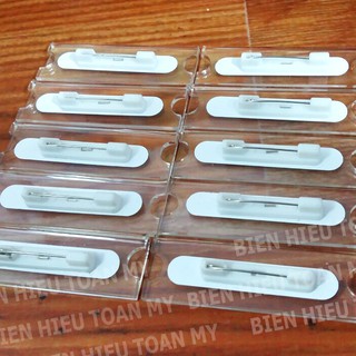 bảng tên mica trong - biển tên thay đổi nội dung kt 7cm x 2cm (combo 10 chiếc)