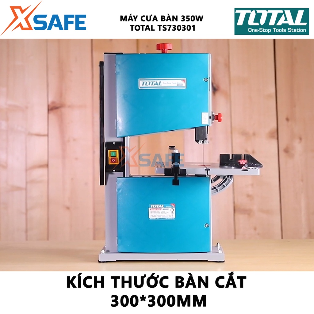 Máy cưa bàn 350W TOTAL TS730301  kích thước bàn cắt 300x300mm, chiều dài lưỡi 1511mm - Chính hãng [XSAFE]