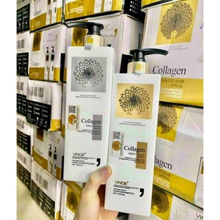 Dầu gội cặp ngăn rụng tóc colagen Vinger 1000ml