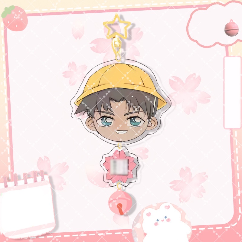 (school) Móc khóa IN HÌNH Thám tử lừng danh Conan treo lục lạc anime chibi mica trong acrylic quà tặng xinh xắn