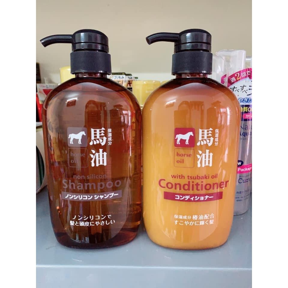 Set dầu gội, xả Mỡ ngựa Nhật Bản