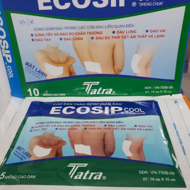 Cao dán  thảo dược Ecosip cool ( mát lạnh)