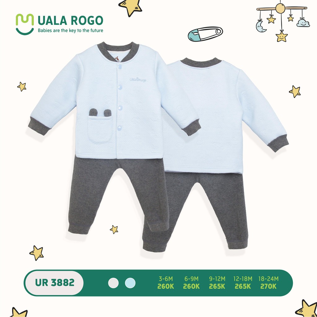 Bộ dài tay nỉ trần bông Uala Rogo