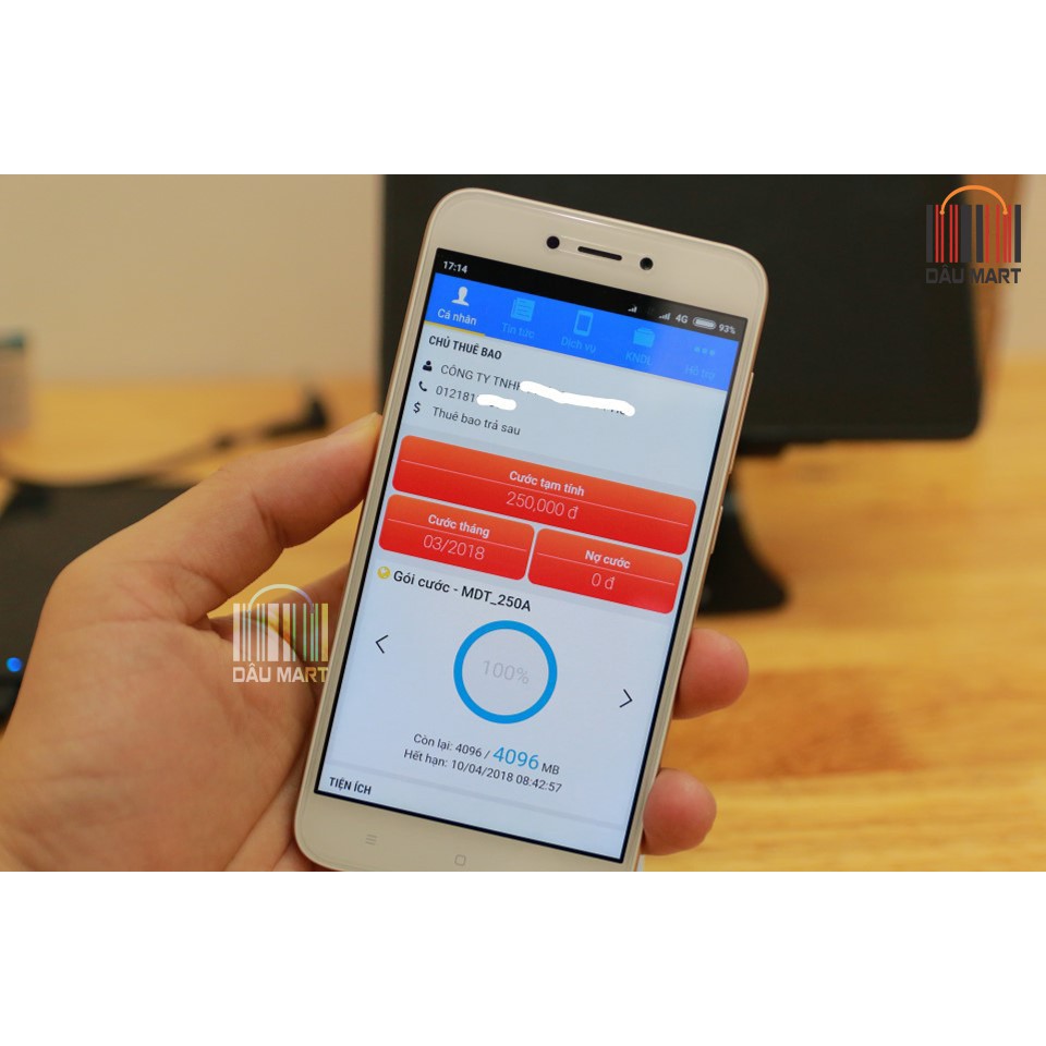 SIM 4G Mobifone MDT250A Trọn Gói 1 Năm Với 4GB/Tháng