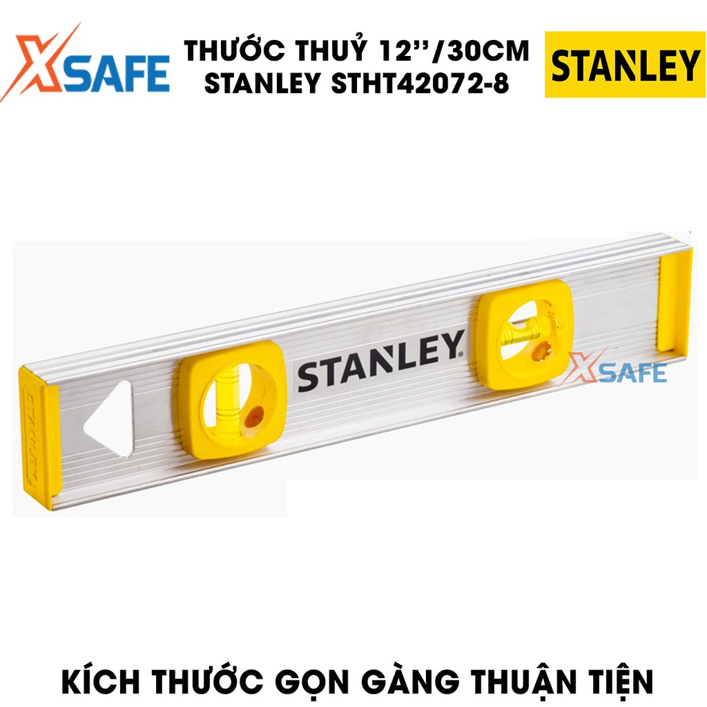 Thước thuỷ STANLEY thân nhôm cao cấp Thước cân bằng độ chính xác cao, 2 phương đứng nằm chính hãng