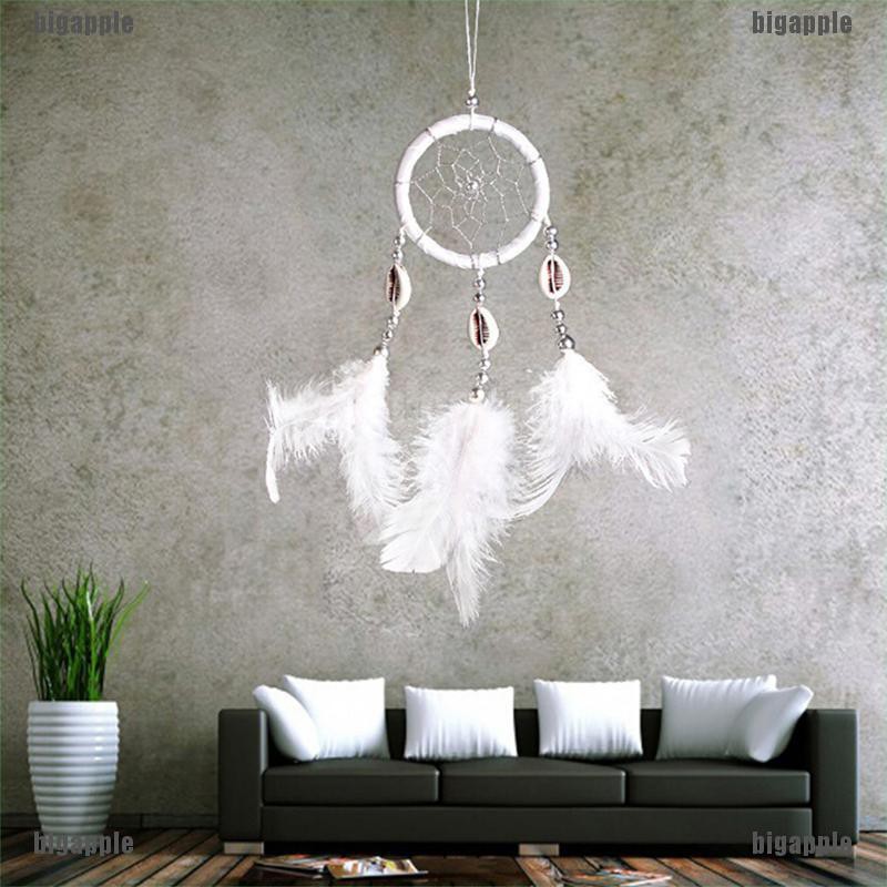 Bùa đuổi bắt giấc mơ Dream Catcher màu trắng treo trang trí nội thất