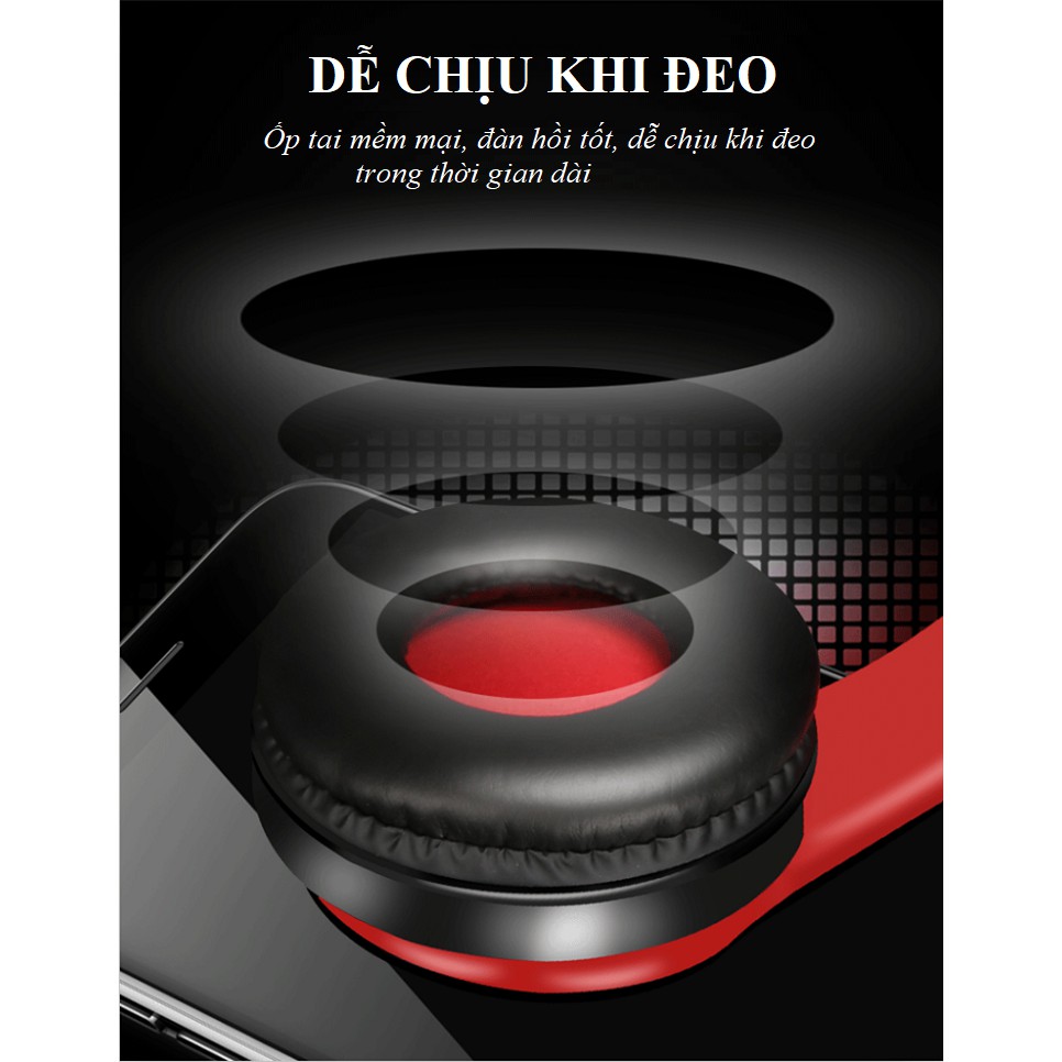 Tai nghe Chụp Tai ❤️FREESHIP❤️ Tai Nghe Bluetooth Âm Thanh Sống Động - Tai Nghe Không Dây HZ-B7 Có Khe Thẻ Nhớ