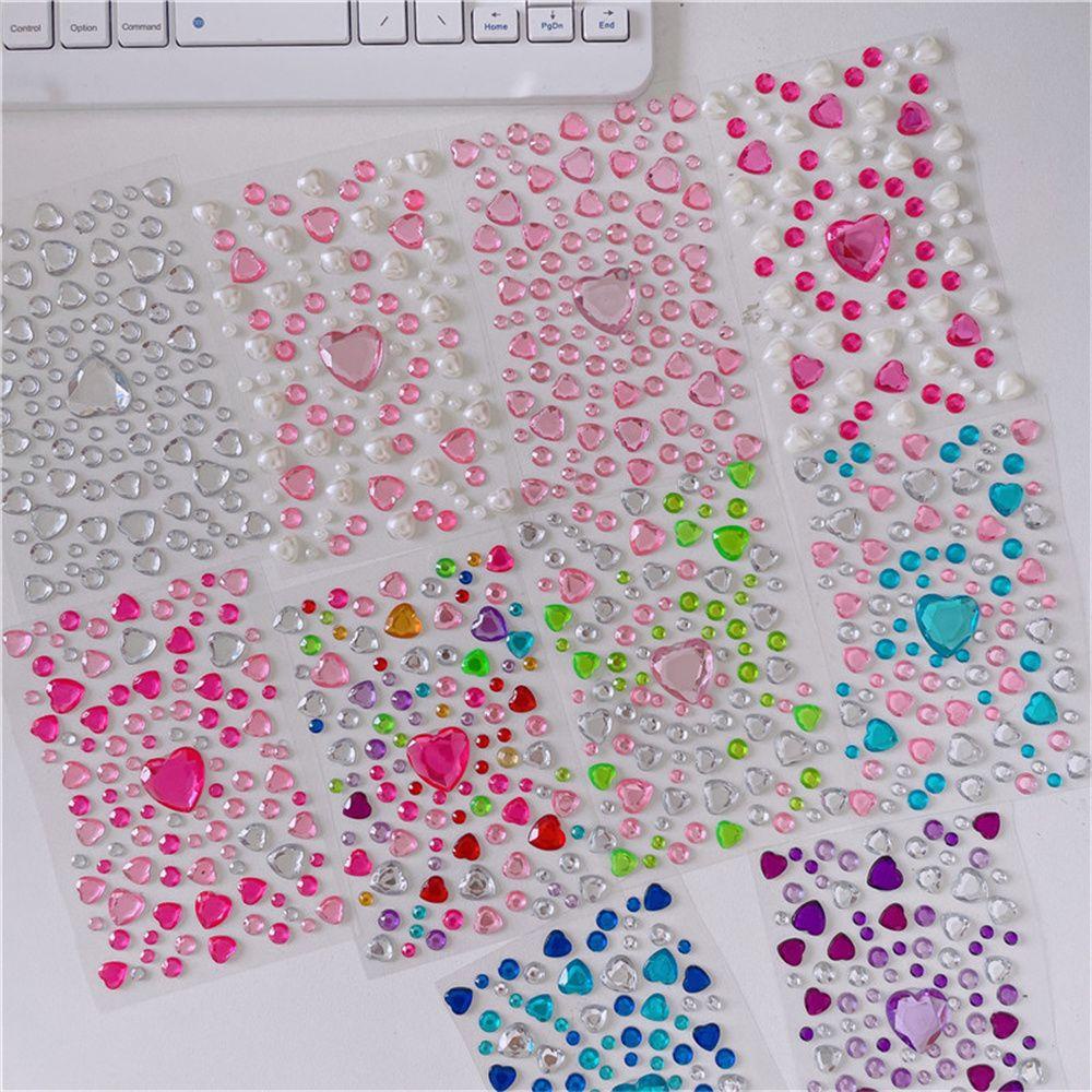 Miếng Dán 3D Hình Trái Tim Dùng Trang Trí Điện Thoại Laptop DIY