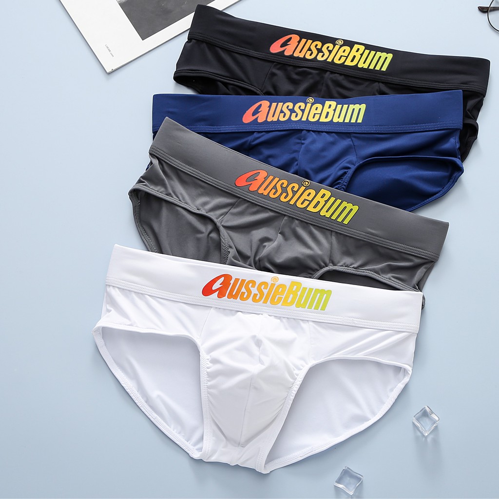 Quần sịp nam milk silk stretch pouch close-fitting comfort aussiebum, u lồi pouch underwear