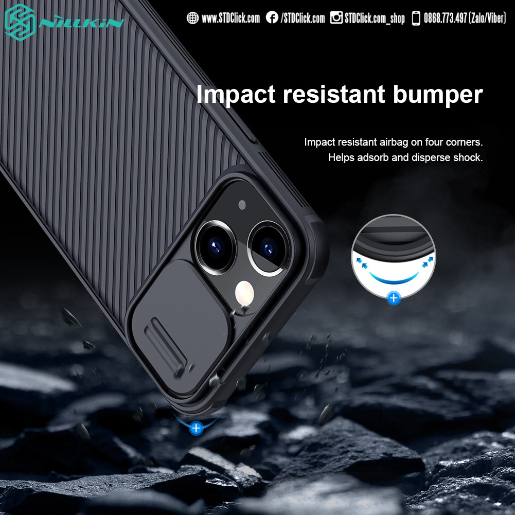 ỐP LƯNG IPHONE 13 NILLKIN CAMSHIELD PRO BẢO VỆ CAMERA CHÍNH HÃNG