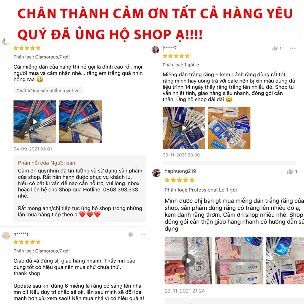 Miếng dán trắng răng Crest 3D White CHÍNH HÃNG MỸ - Trắng răng vượt trội chỉ với 1 liệu trình