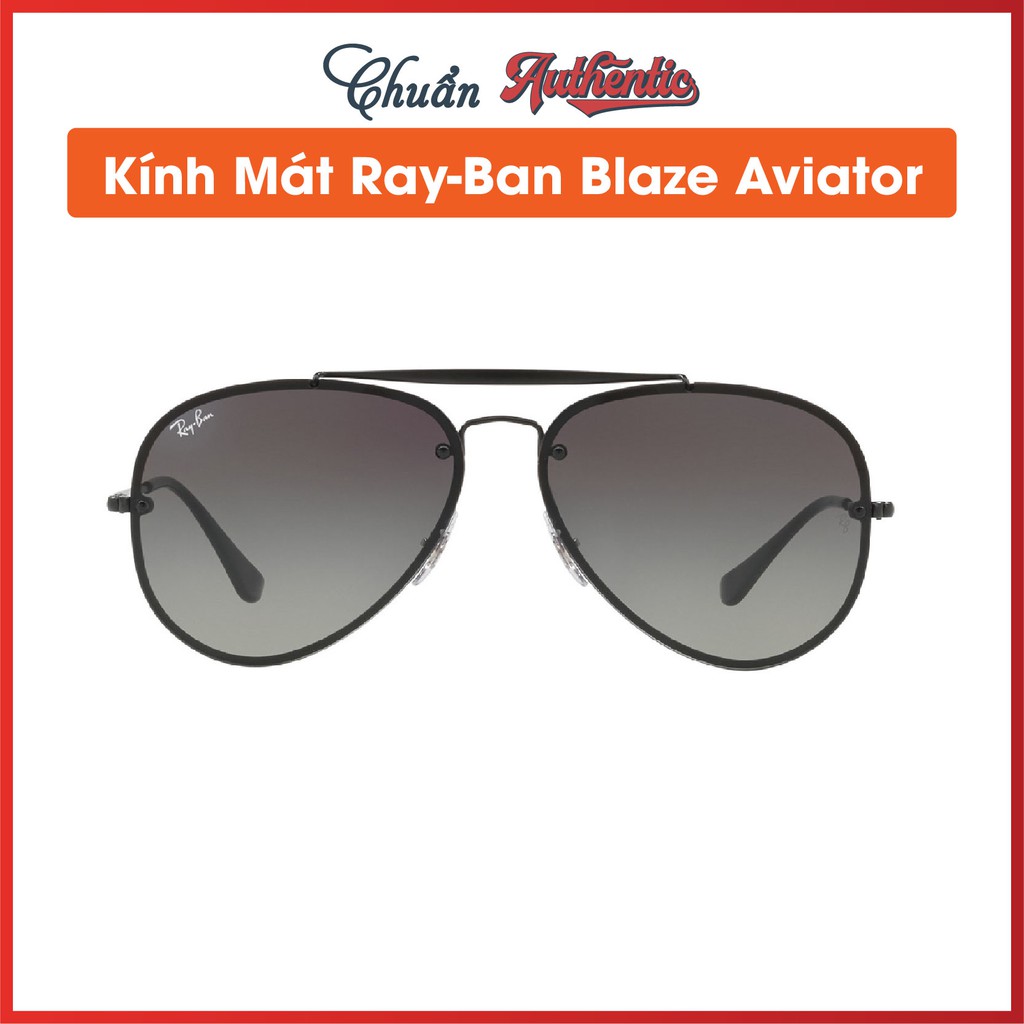 Kính Mát Rayban Blaze Aviator Black Gradient RB3584N 153/11 (58-13-145) mắt đen viền đen