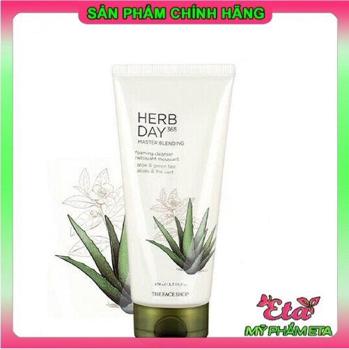 Kem tẩy trang The Face Shop Herb Day 365 Master Blending Cleansing Cream TFS làm sạch lớp trang điểm 170ml