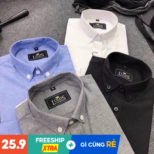Áo Sơ Mi Nam Khoác Ngoài Vải Cotton Nỉ Tay Dài Thời Trang
