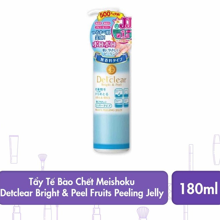 Tẩy Tế Bào Chết Meishoku Detclear Bright & Peel Fruits Peeling Jelly 180ml Nhật Bản