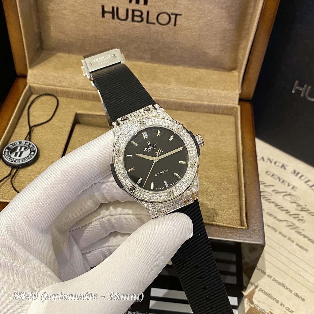 [Máy cơ] Đồng hồ nam nữ Hublot máy cơ automatic - 38mm chống xước, nước hàng fullbox hãng