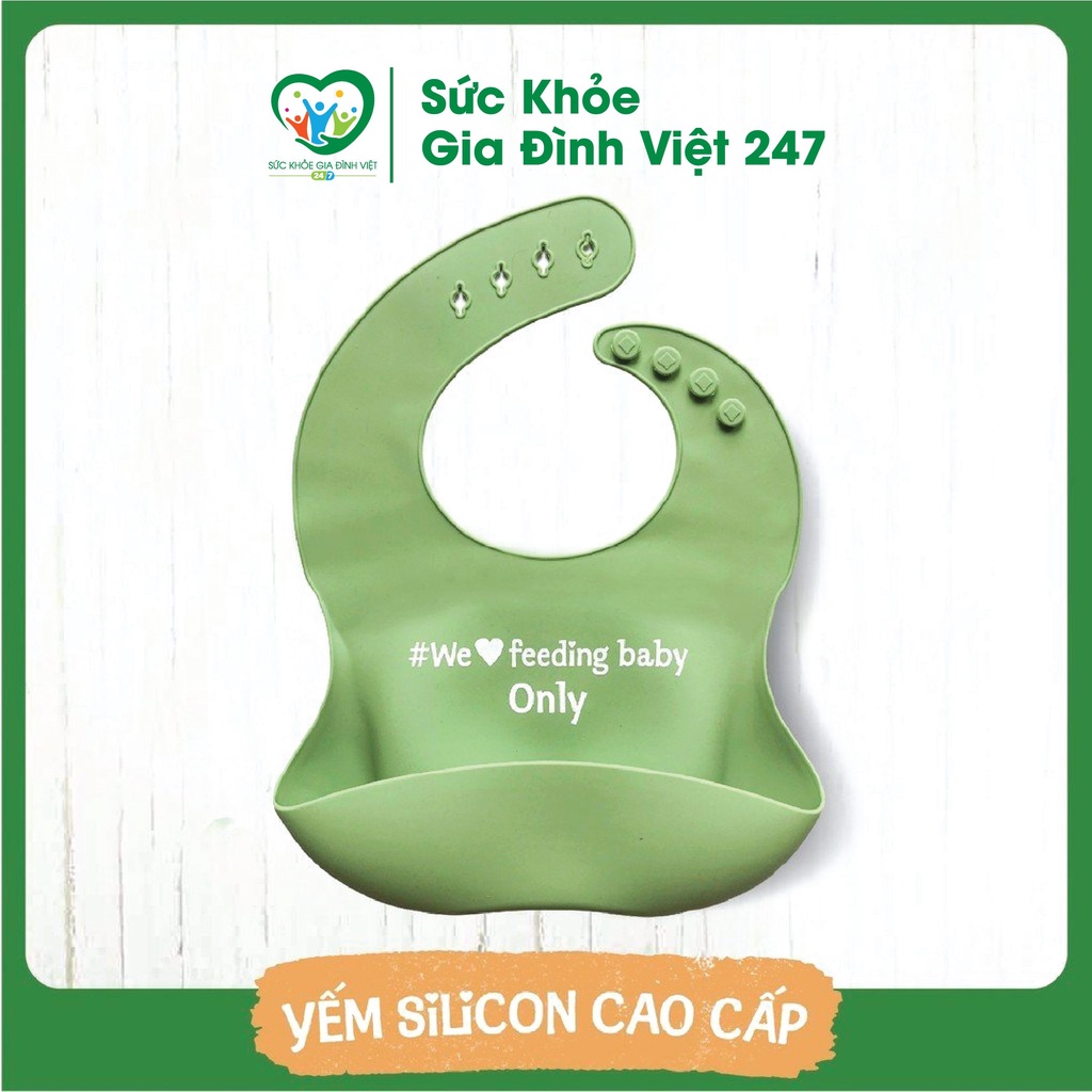 Yếm ăn dặm silicon cao cấp Only Organic dành cho bé