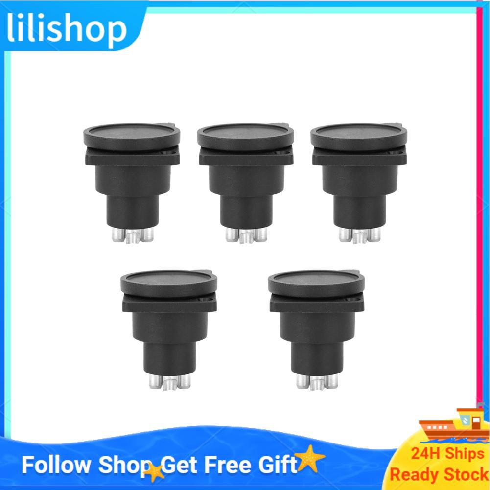 Lilishop 5Pcs Amazing Conduction Speed  XLR Plug Audio Socket Maintain Perfect Sound Quality for Residential Household