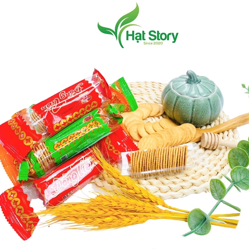 1 Bịch 10 Gói Bánh Quy Đồng Tiền Tuổi Thơ, Thơm, Cam Kết Ngon