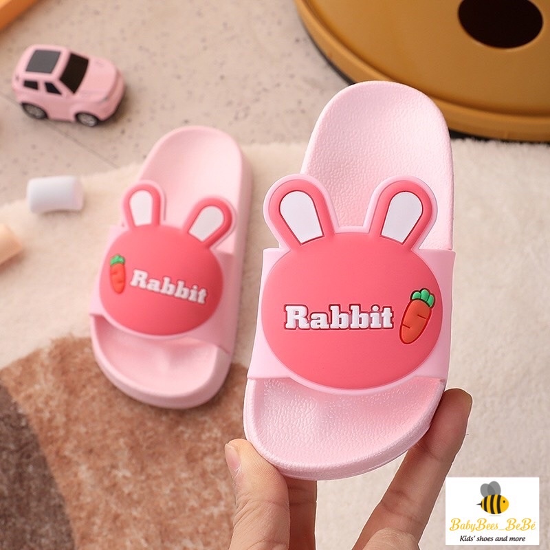 Dép lê trẻ em, dép quai ngang cho bé trai và bé gái hình Thỏ Rabbit cà rốt cho bé tư 3 -8 tuổi