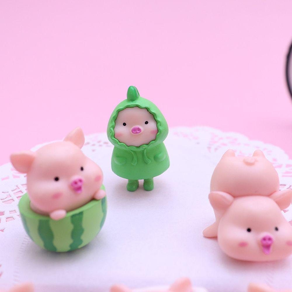 Mô Hình Chú Heo Bằng Nhựa Resin Dễ Thương Dùng Trang Trí Nhà Cửa