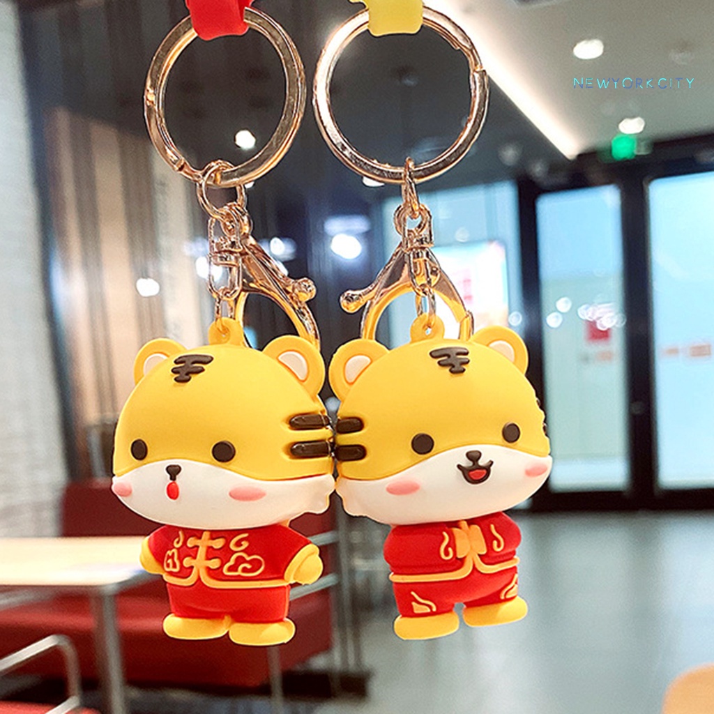 Móc khóa hình con hổ bằng PVC sáng tạo 2022 năm mới 2022