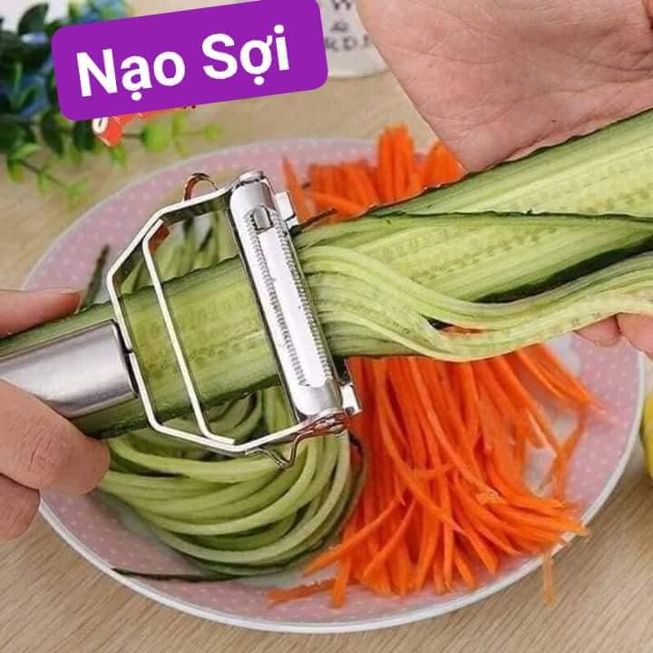 Dụng cụ nạo - bào rau củ 2 in 1 chất liệu bằng inox