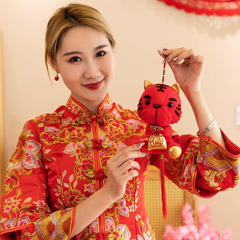 Hổ Nhồi Bông Phong Cách Trung Hoa Dễ Thương Dùng Trang Trí Nhà Cửa