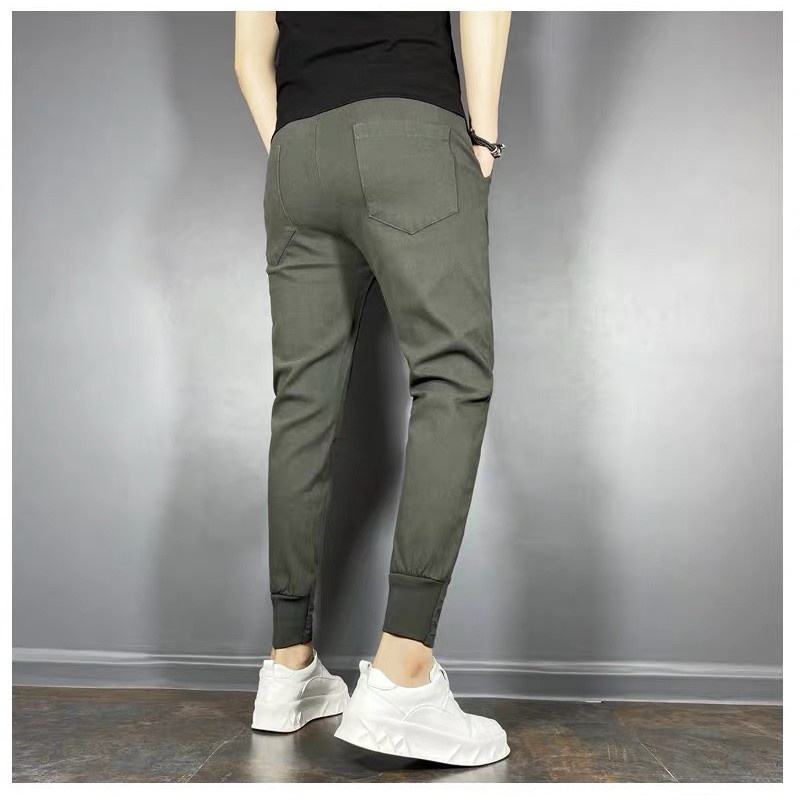 Quần jogger kaki co giãn, quần kaki nam bo cổ chân cá tính thời trang JG02