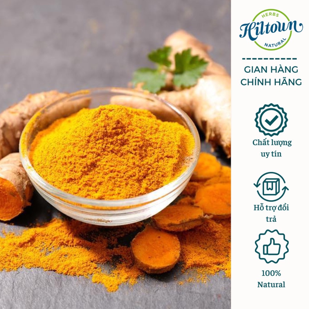 Bột đắp mặt nạ cám gạo tinh bột nghệ Hiltown, giúp da sáng, trắng, ngăn ngừa lão hoá da, giảm thâm nám tàn nhang
