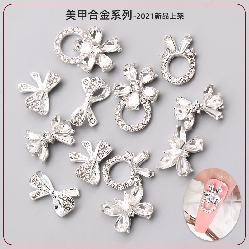 Miếng Dán Trang Trí Móng Tay Bằng Hợp Kim Phong Cách Nhật Bản Thời Trang