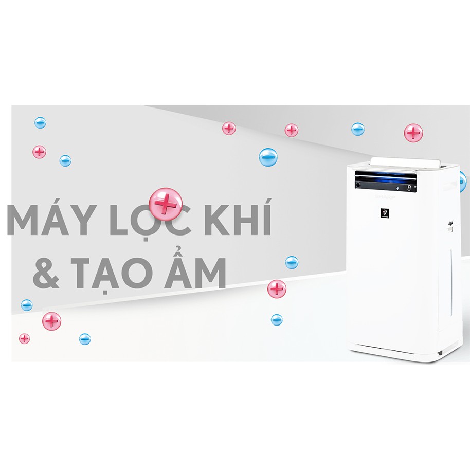 Máy lọc không khí và tạo ẩm Sharp KC-G60EV-W (Hẹn giờ mở) Máy lọc không khí tạo Ion