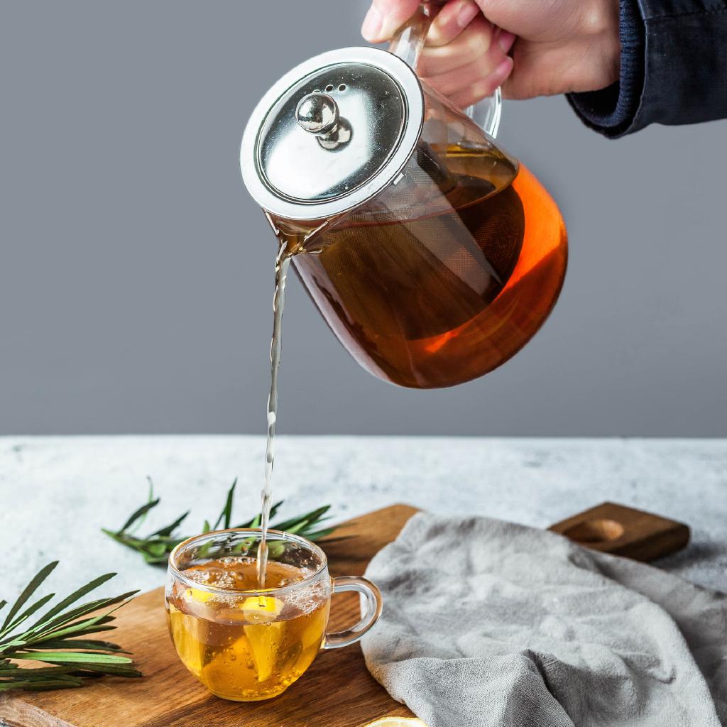 Bình thủy tinh đựng trà chịu nhiệt cao cấp