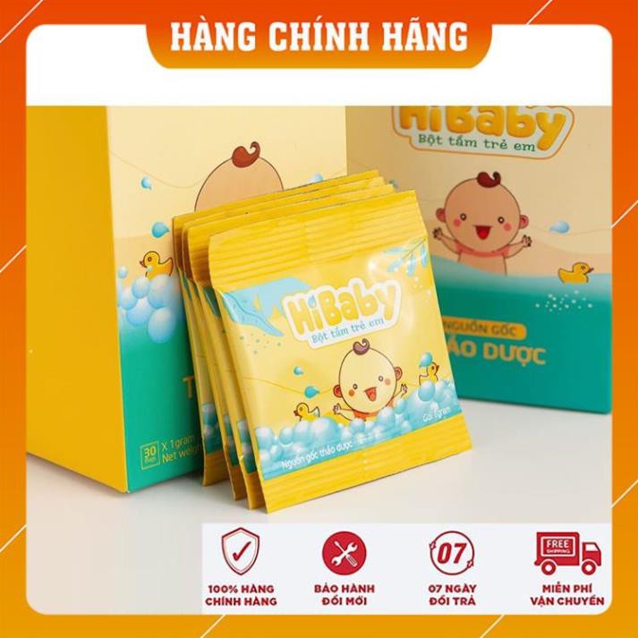 [HÀNG CHÍNH HÃNG] Bột tắm trẻ em HIBABY [1 GÓI DÙNG THỬ 1GRAM] - Kháng khuẩn, Giảm ngứa, Rôm sảy