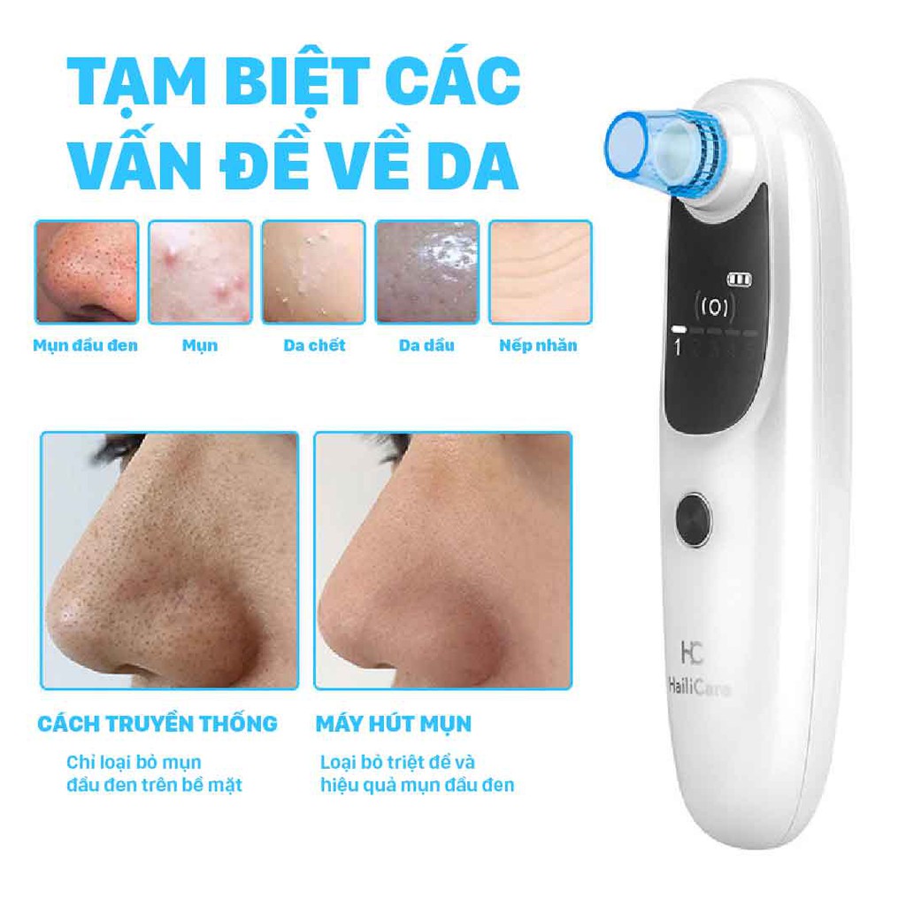 Máy hút mụn cầm tay cao cấp mini Haili Care 3F