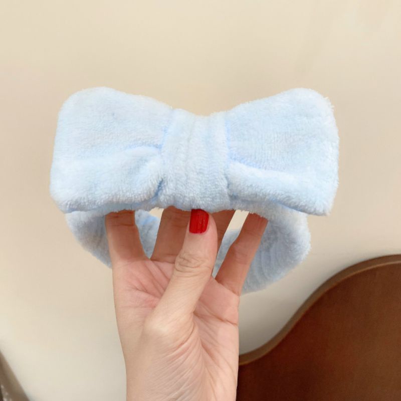 Băng đô nơ trơn phong cách Hàn Quốc nhiều màu xinh xắn cho các bạn gái