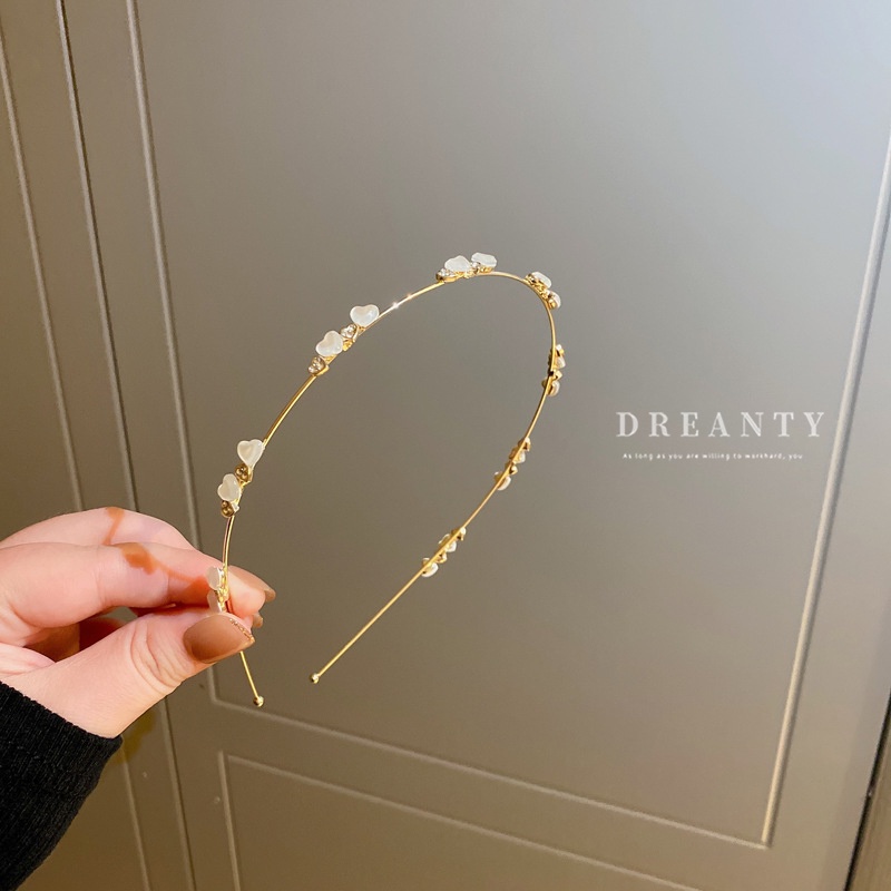 Băng Đô Cài Tóc Dạng Ấn Đính Kim Cương Giả Phong Cách Mori Dễ Phối Đồ