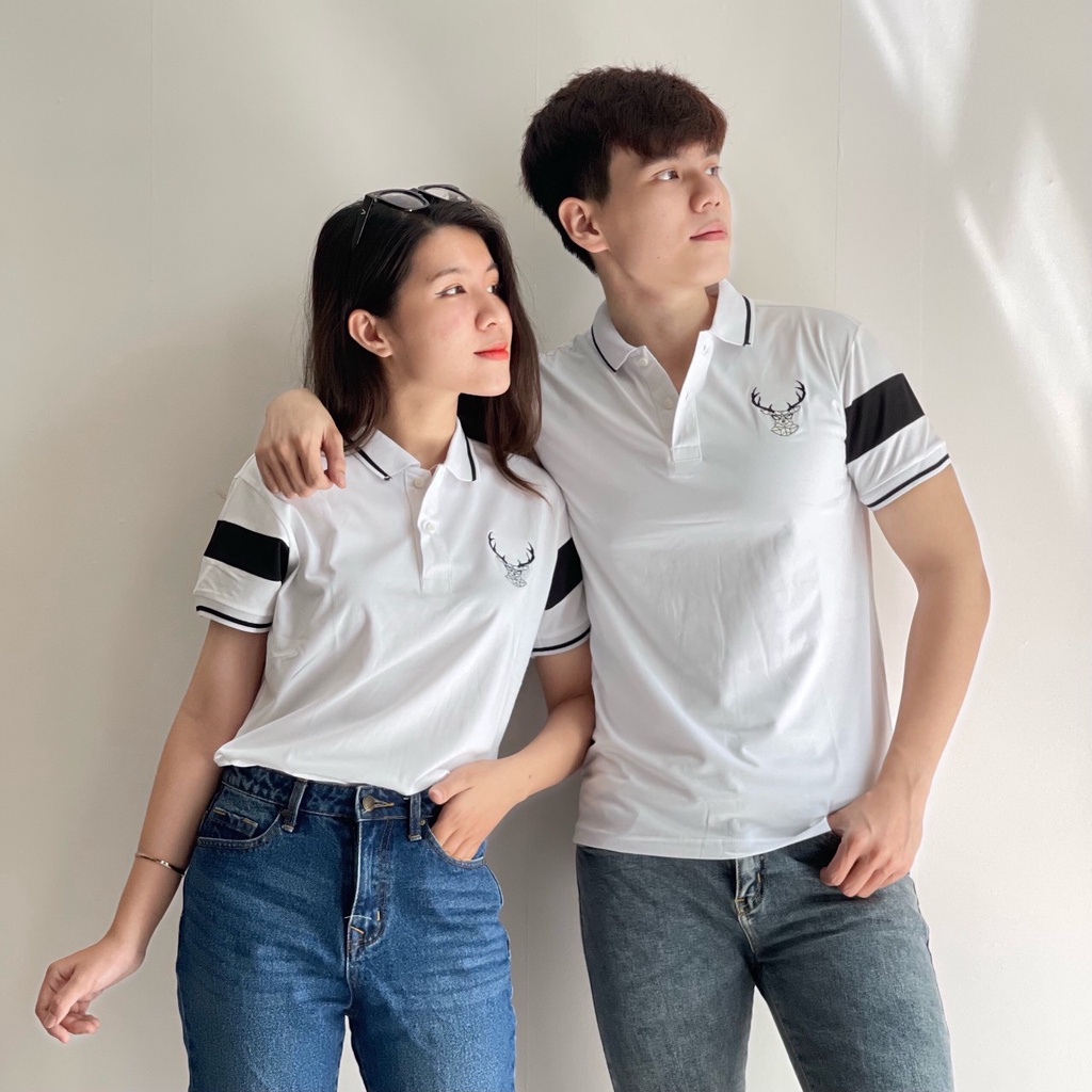 Áo Polo Nam cổ bẻ hươu thêu thun basic cộc tay vải cá sấu cotton phong cách trẻ trung chuẩn form nhiều màu
