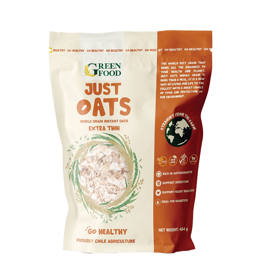 Yến mạch nguyên chất Just Oats Thin/Extra Thin - Gói 907g