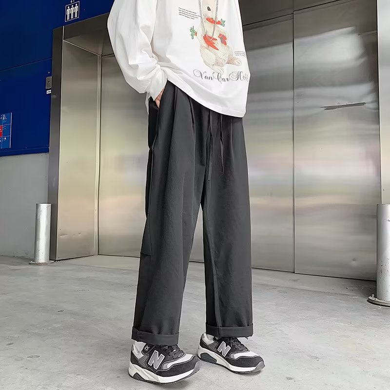 Quần Dài Dáng Rộng Lưng Thun Co Giãn Thoải Mái Phong Cách Hàn Quốc Thời Trang Cho Nam size M-3XL