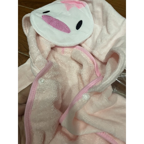 Khăn choàng tắm có nón Friso cho bé(Hồng_Vàng)