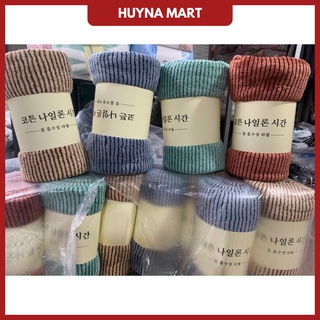 Khăn Tắm Lông Cừu Kẻ Tăm, Kẻ Sọc To Xuất Hàn Cao Cấp 30*50cm, 70*140cm NT12